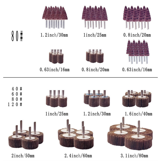المواد الاستهلاكية للتلميع 60/80/120/240 الحصى العجلة اللاصقة اللاصقة أكسيد الألومنيوم للتلميع طحن 6