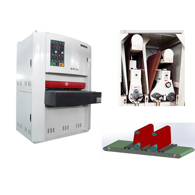 الحزام الرملي الآلي Rr1000mm الشريحة العاملة العريضة المعدن الرملية آلة إزالة الحزام البوليس