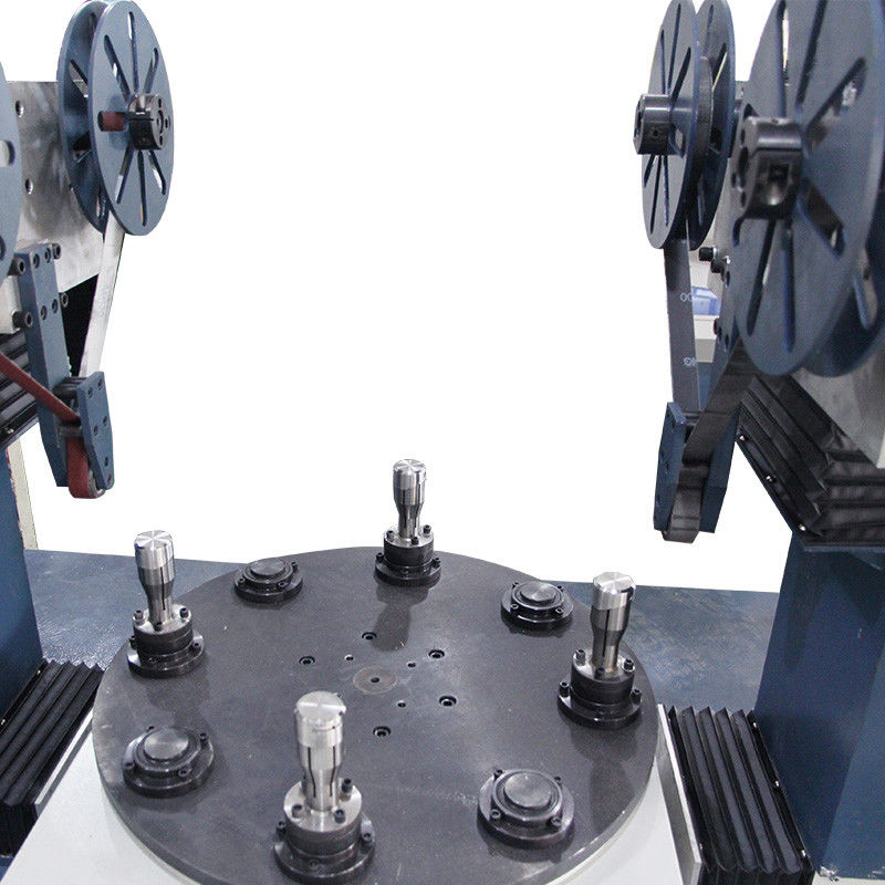 رقم 4 غطاء خارجي معدني صناعي مزدوج الرأس آلة صنفرة قرص تلميع آلة سحب الأسلاك للأسلاك الفولاذية